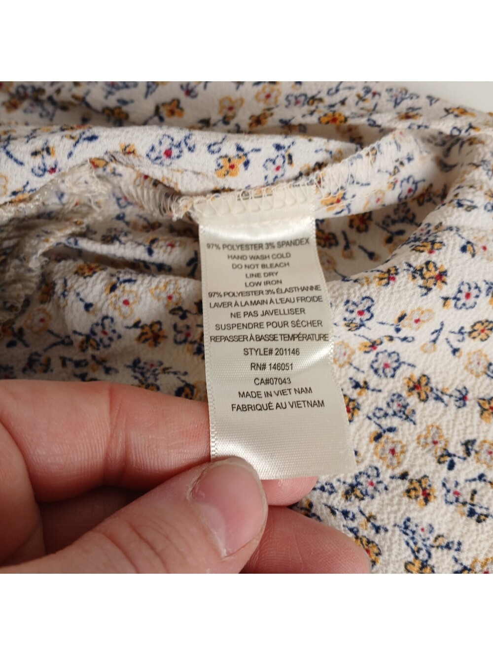 Monteau Los Angeles Floral Peplum Top Women XS Boho Cottagecore - Picture 7 of 7